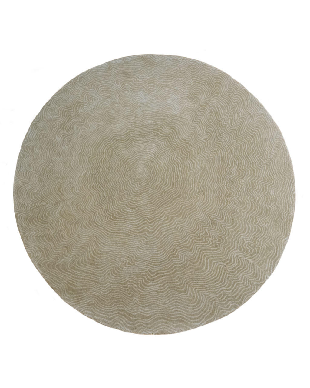 Tapis de salon modèle Françoise sable – vue à plat (création Camille Techer)