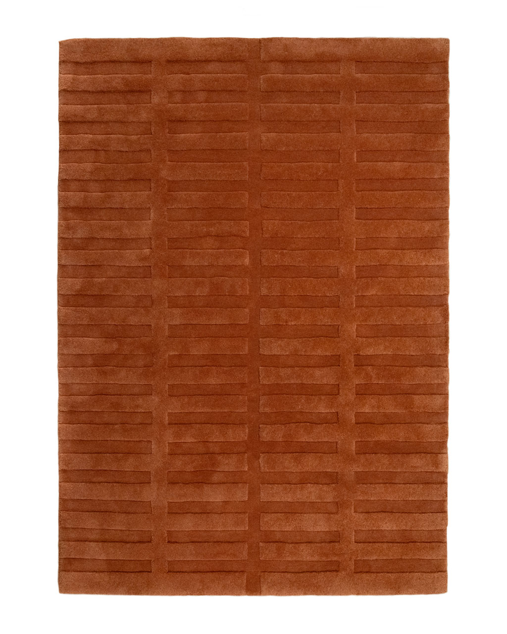 Tapis de salon Romain orange – vue produit (création Camille Techer)