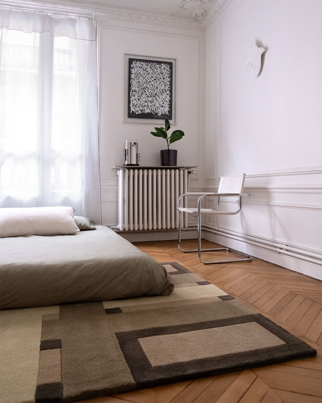 Tapis de chambre Camille sur mesure créé par Camille Techer, vue d’ensemble