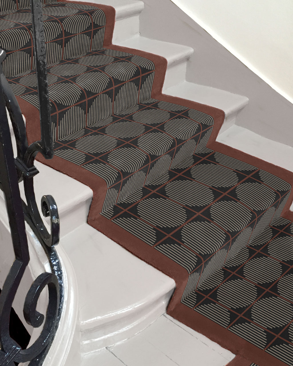 Tapis d’escalier Philomène, création graphique par Camille Techer